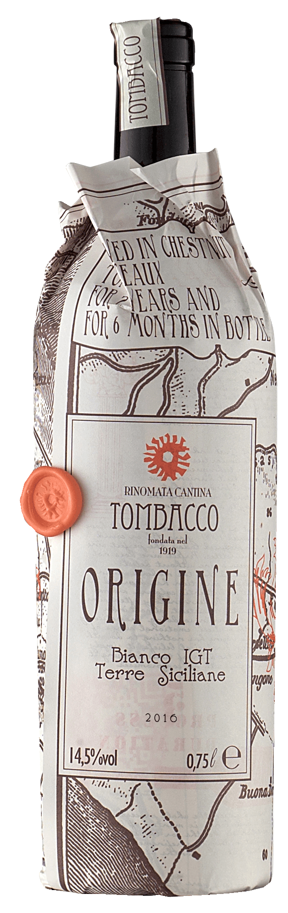 Rinomata Cantina Tombacco Origine Blanco Terre Siciliane, Italy