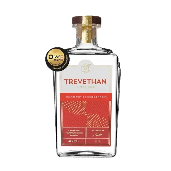Trevethan Grapefruit and Lychee Cornish Gin, Cornwall