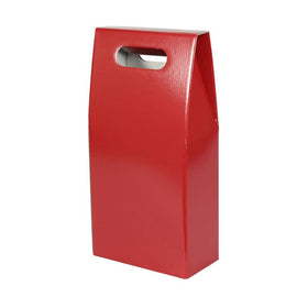 2 Bottle Red Cardboard Gift Box