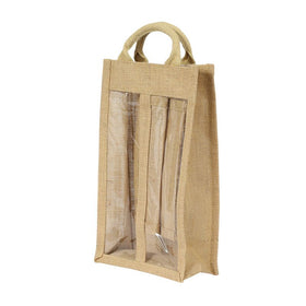 Jute 2 Bottle Gift Bag